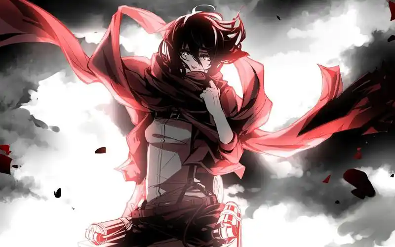 动漫美女三笠阿克曼卡通高清桌面壁纸