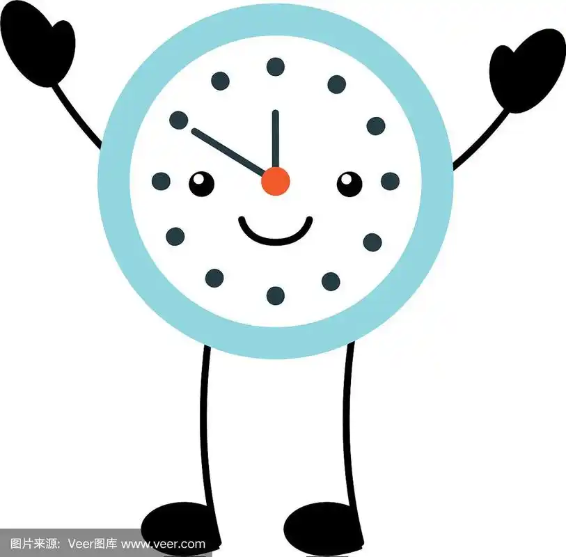 卡哇伊圆时钟时间分钟卡通