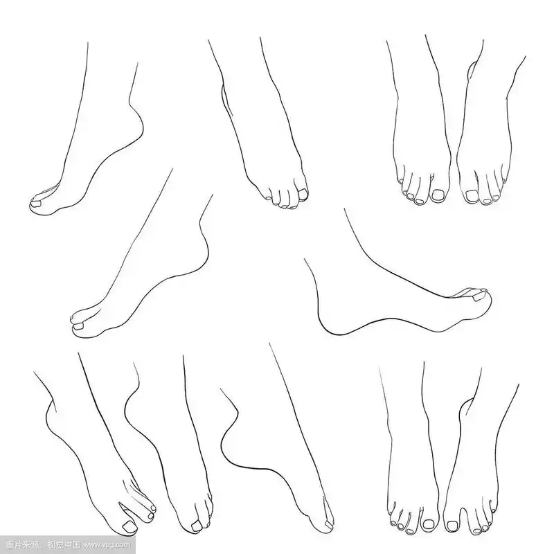 手绘女人脚