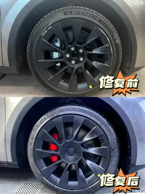 车主轮毂刮蹭到马路牙子,通过小红书找到我们#深圳 轮毂修复中心店