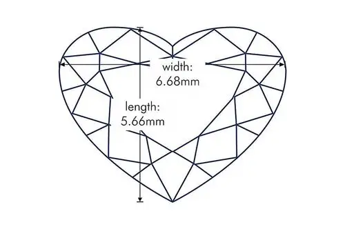 0.90 克拉心形钻石