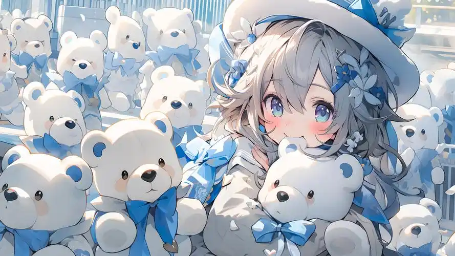 4k小熊女孩(动漫静态壁纸) - 静态壁纸下载 - 元气壁纸
