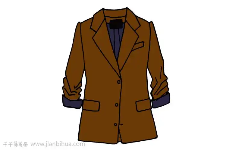 教你画外套简笔画图片