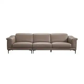 cheers 芝华仕 3025 意式真皮沙发 灰咖色