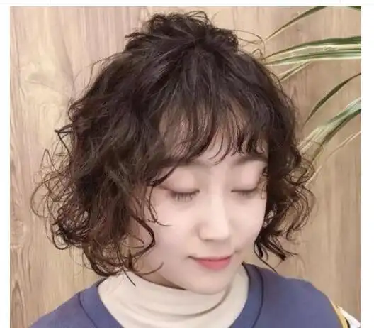 网红泡面头短发发型图片示范短发泡面头如何打理迷人2