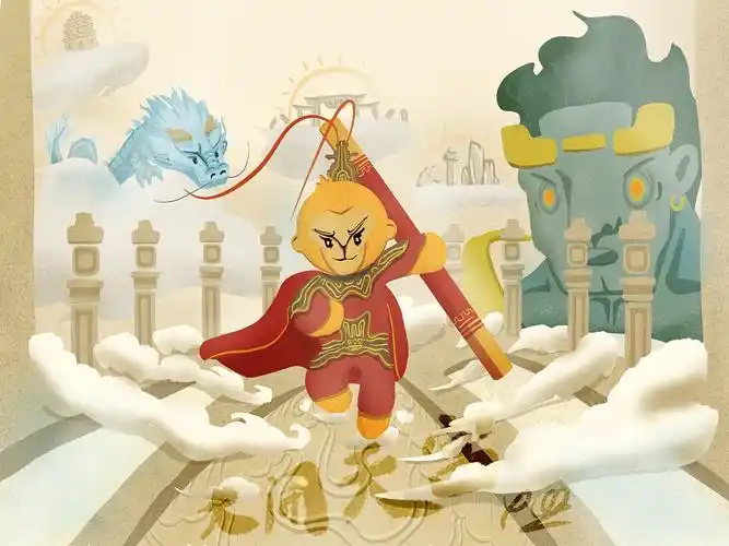 西游记之孙悟空大闹天宫|插画|商业插画|yqq爱画画 - 原创作品 - 站酷