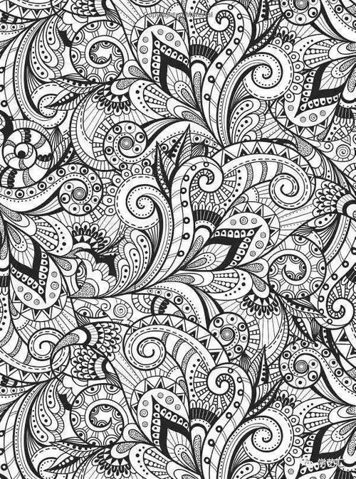 素材黑白纹样你要的装饰画纹样来啦