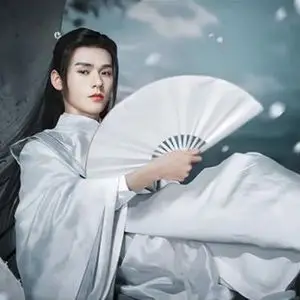 山河温客行同款扇子送流苏中国风古风男女学生折扇拍照道具扇子