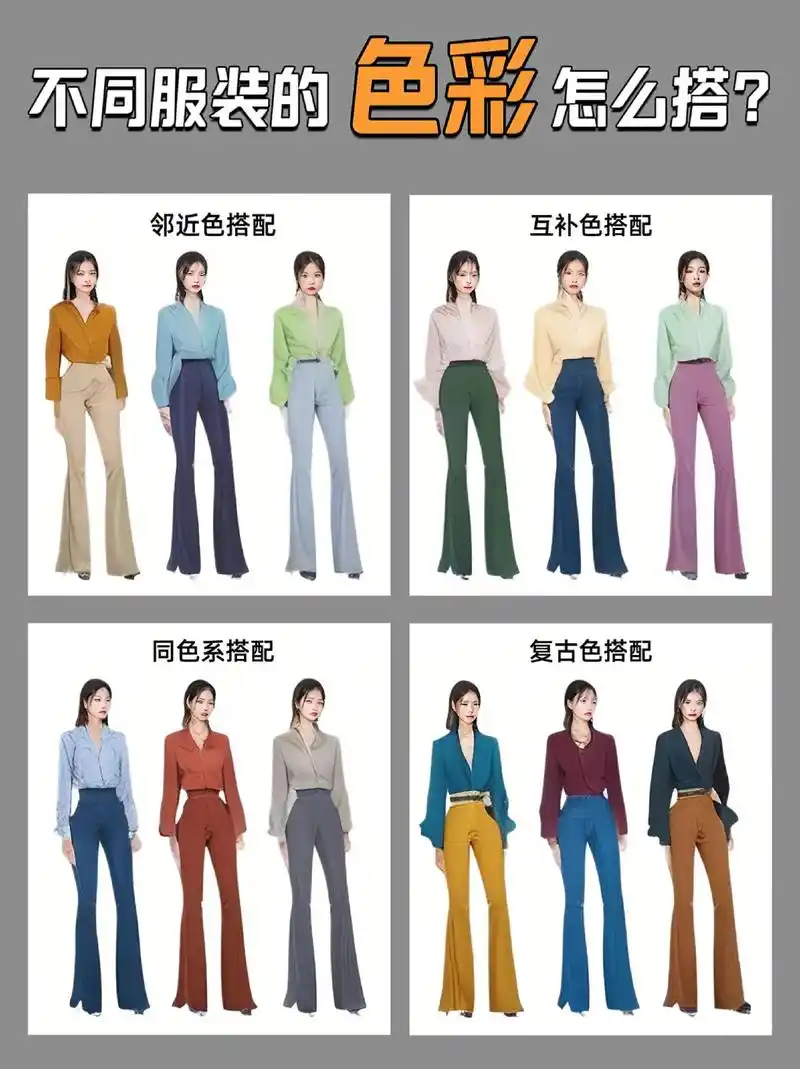 色彩搭配,色彩穿搭指南.不同颜色的服装到底应该怎么搭配呢?今 - 抖音