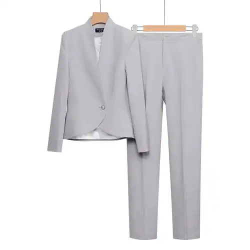 前台ol销售时尚 春秋气质通勤套装 女套裙物业售楼部工作服 - 女装