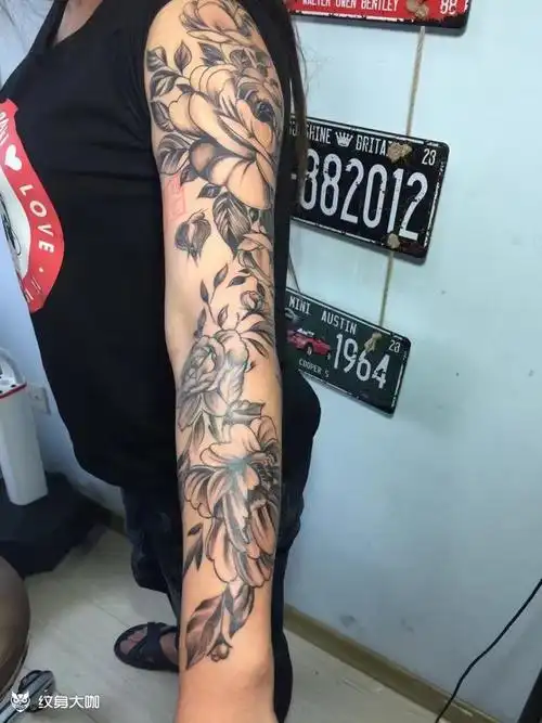 花花臂彩色_纹身图案手稿图片_菱子的纹身作品集