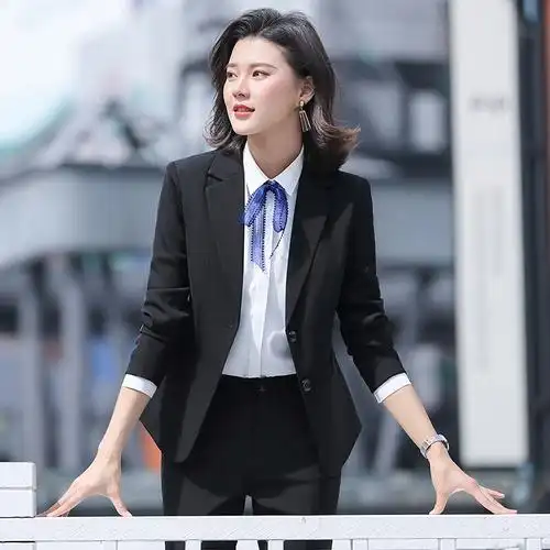 岚心云高端职业套装女时尚西装女神范西服ol马甲正装气质大学生面试