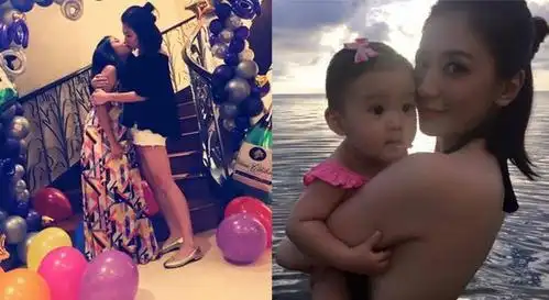 贾静雯产后不到2月晒自拍吐舌卖萌没变化9