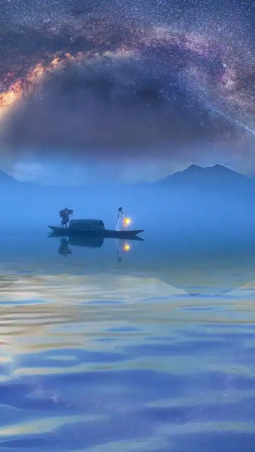 "醉后不知天在水,满船清梦压星河" #意境 #星空 #星河 #动态壁纸