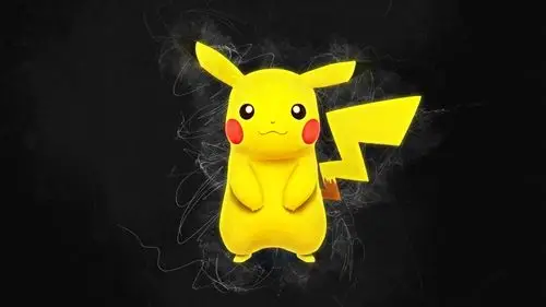 皮卡丘黑色背景4k壁纸