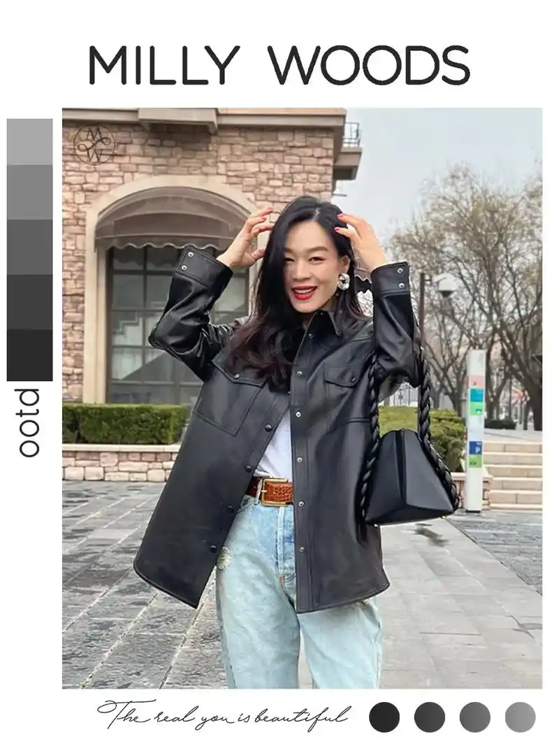 经典黑皮衣夹克又酷又飒被帅到了