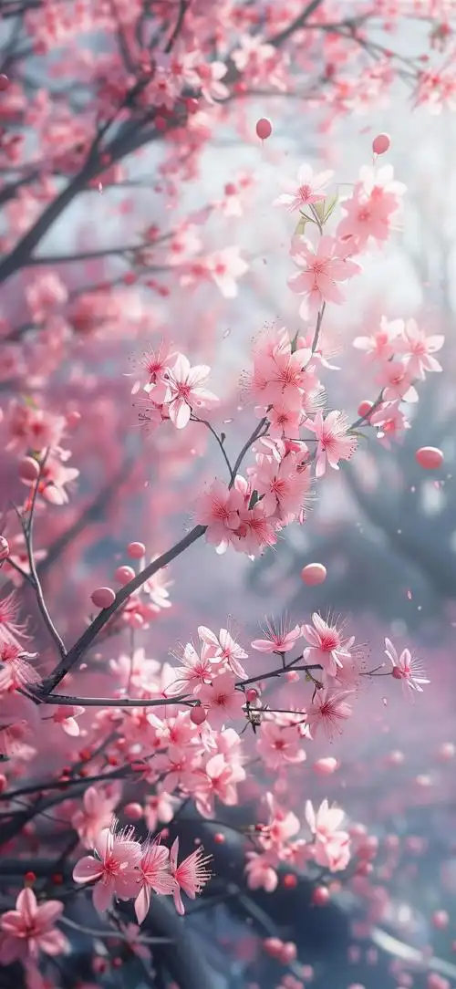 唯美场景 古风风景 插画壁纸#ai绘画