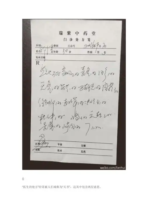 教你如何看懂医生开的处方单