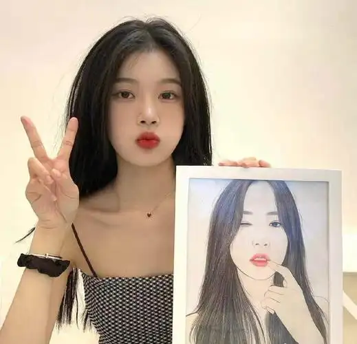 爱画画的子衿素描画像彩铅画油画代画真人照片肖像画人物转手绘画人像