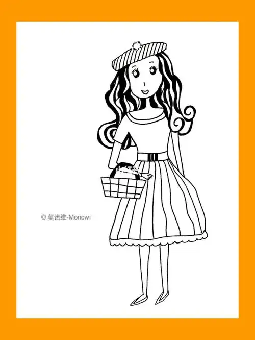 简笔画丨卷发公主