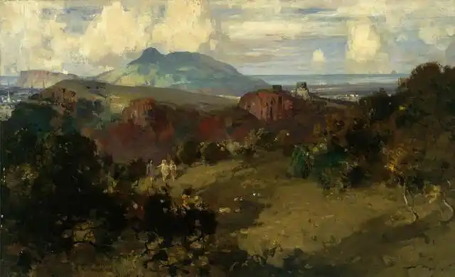 可写实,可写意的风景油画,他是杰出的苏格兰艺术家之一