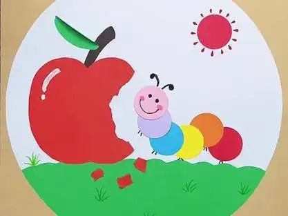 用卡纸做非常简单#幼儿手工#亲子手工#小班创意美术#幼儿美术#彩色毛