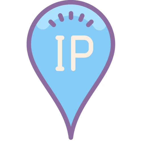 在透明背景上的 ip地址 图标