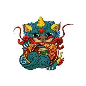 麒麟貔貅车身贴纸招财进宝车贴大号车门贴3d国潮装饰贴抖音保平安