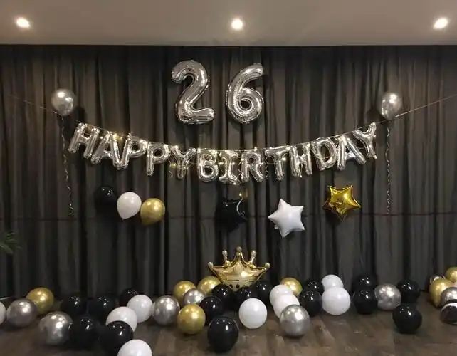 生日装饰派对趴体场景布置快乐气球惊喜男生女孩男孩儿童背景墙品