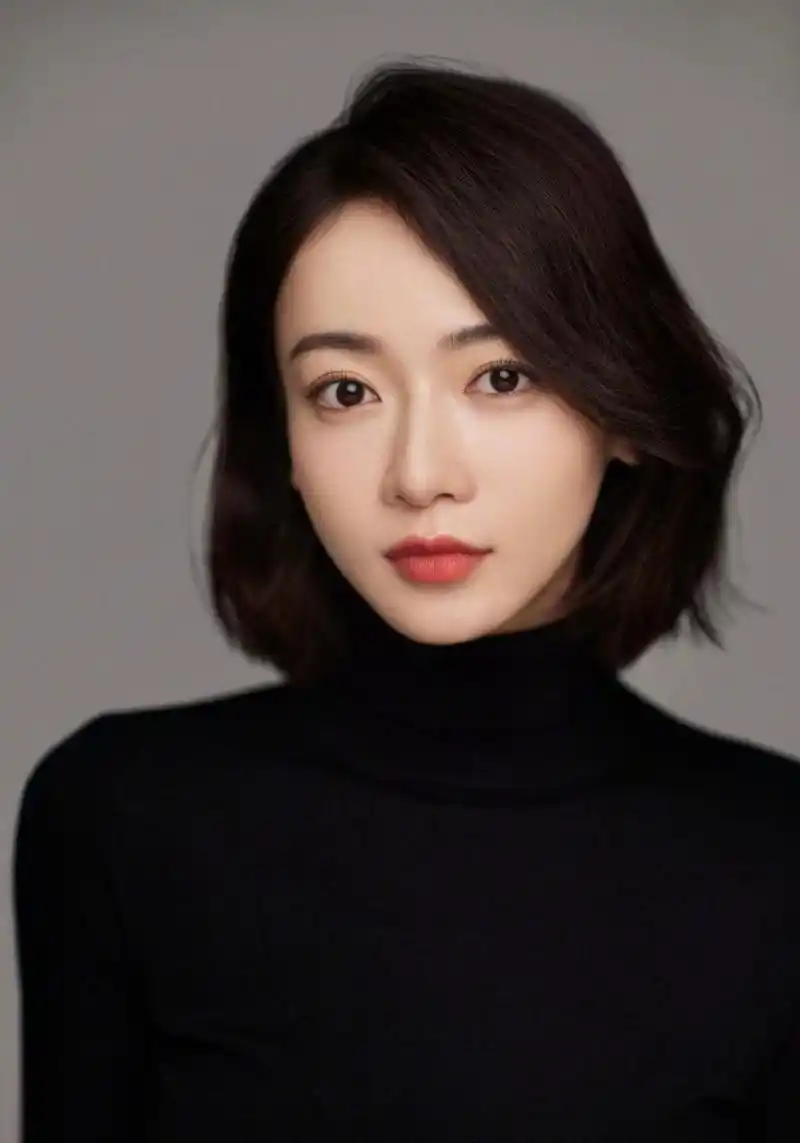 吴谨言最新写真释出 温婉波浪短发搭配黑色毛衣裙,简约大方之中尽显
