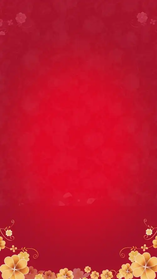 红色喜庆花朵背景