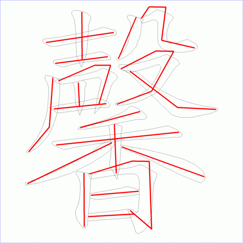 国字馨的笔顺20画