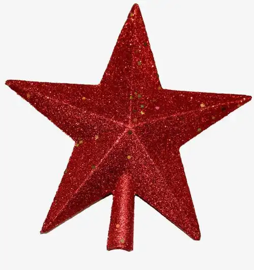 红色金粉纸五角星