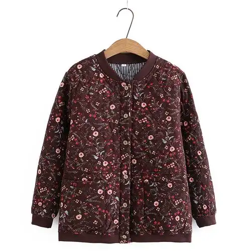 休闲棉衣妈妈装秋冬新款上衣夹克保暖外套夹棉时尚2023中老年女装