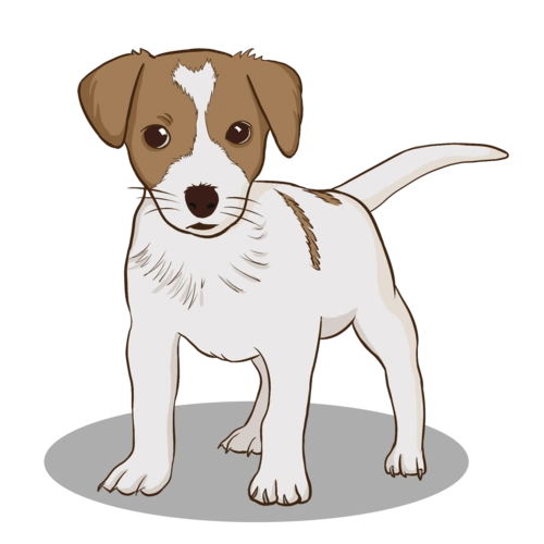 狗动物棕色小狗卡通手绘高清矢量