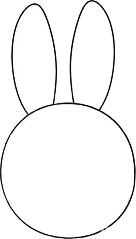 兔子耳朵帽子简笔画