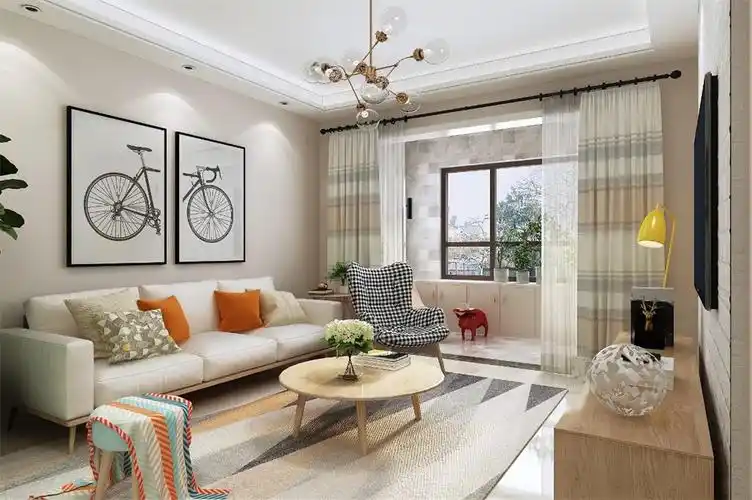 100平米北欧风格飘窗装修效果图欣赏