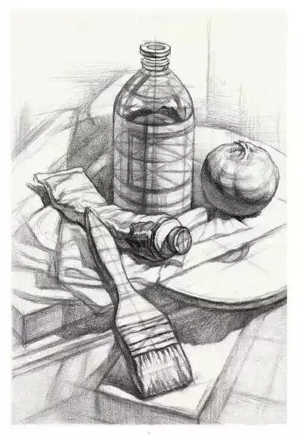 其它 静物结构素描 写美篇简单的用线条概括出黑白灰的关系 主要是