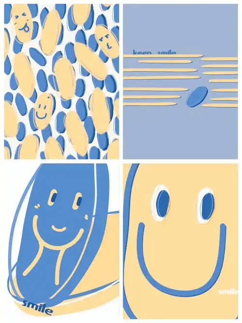 原创壁纸超可爱smile小米粒画米充饥