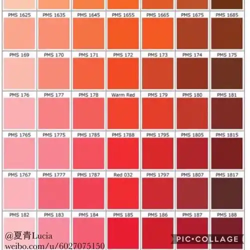 还有要注意的是,即使一种颜色,例如红色,都会分偏暖调子的粉和偏冷