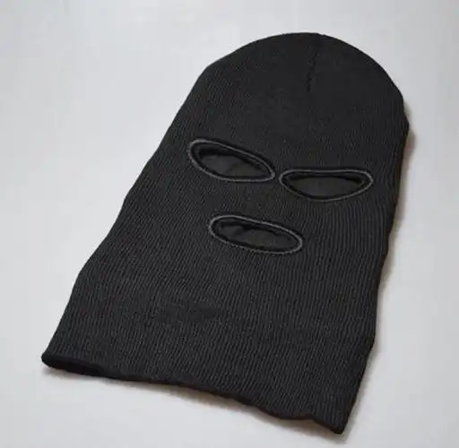 保暖头套三孔面罩cs黑色反恐面罩单孔蒙面帽男士运动护头露嘴露眼