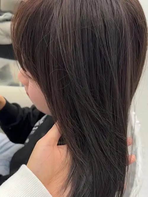 染头发黑茶质感显白发色75