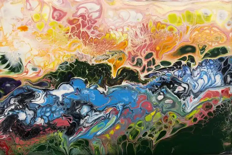 色彩无形-严会会抽象作品赏析