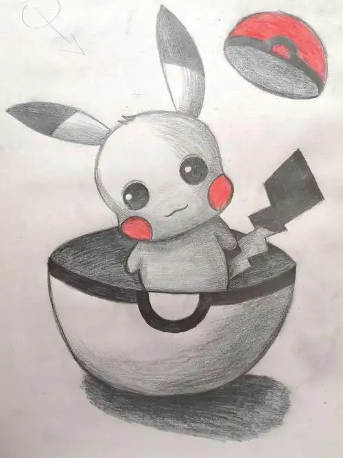 皮卡丘素描画皮卡丘素描画铅笔画