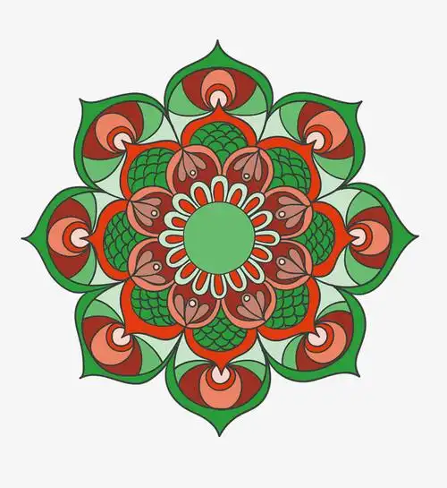 矢量佛教花纹图案