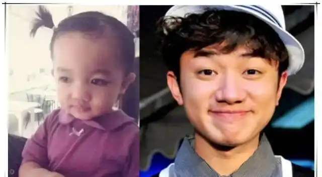 因为王祖蓝小时候实在是太搞笑了,头上还绑着两个小辫子,看着就跟小