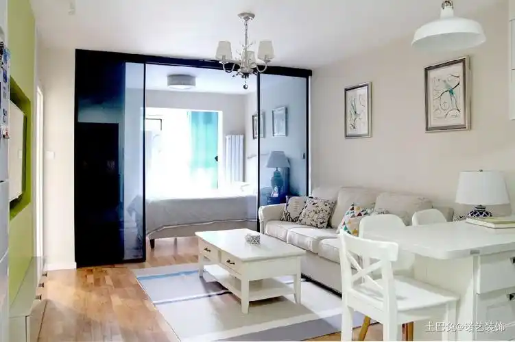 公寓客厅客厅现代简约55m05二居设计图片赏析--土巴兔装修效果图
