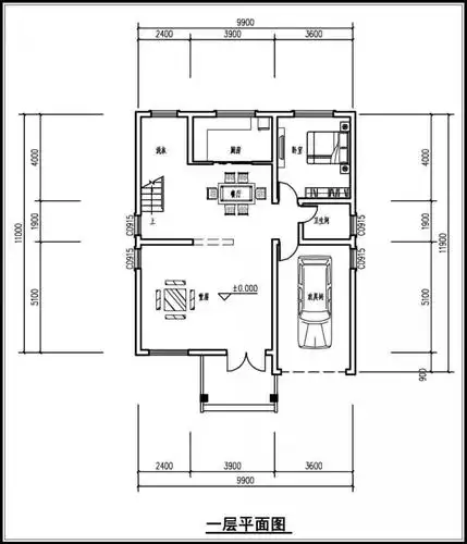 米x12米 造价25万经典大气自建别墅图纸,附各层平面布局_农村房屋设计