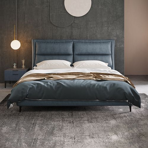 吉斯布艺床可拆洗简约现代主卧小户型软包床北欧风格双人科技布床