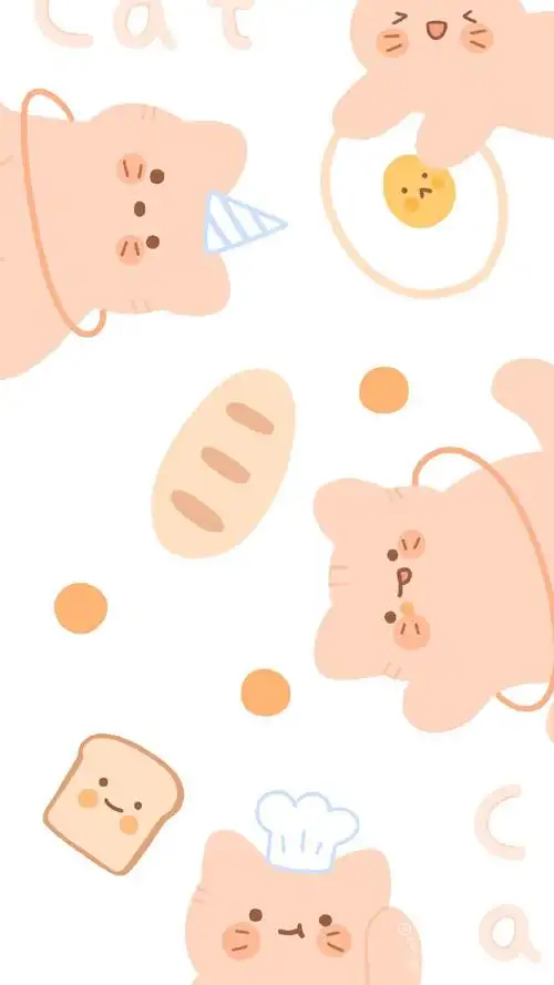 cr:@鱼依插画 素材 ins 韩系 可爱 简约 手绘 动漫 锁屏 屏保 卡通